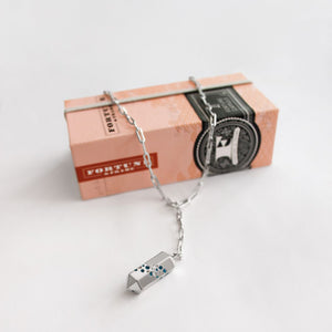 Polygon Lariat Locket - Silver